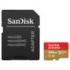 SanDisk Extreme 256GB UHS-I U3 microSDXC Memory Card with SD Adapter view 1