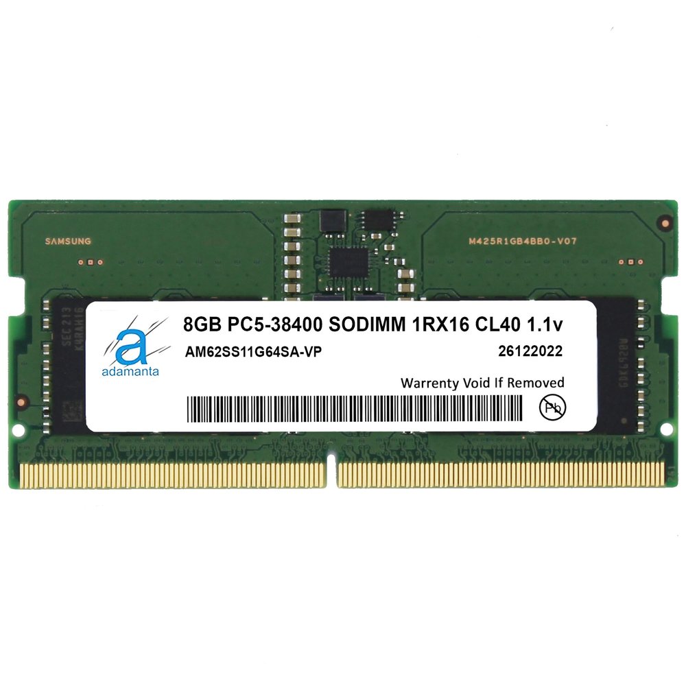 Adamanta 8GB (1x8GB) Compatible with Dell XPS 9520 DDR5 4800MHz PC5-38400 SODIMM 1Rx16 CL40 1.1v 262 Pin Laptop Notebook Memory Module Upgrade RAM