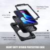 AdirMi Case for Samsung Galaxy Tab Active 3 8" 2020 (Model: SM-T570/T575/T577), Military Grade Shockproof Case with 360 Rotate Hand Strap/Stand & Shoulder Strap,Black view 3