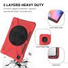 AdirMi Case for Samsung Galaxy Tab S6 Lite 10.4" 2020/2022 (SM-P610/ P615/ P613/ P619), Military Grade Shockproof Case with 360 Rotate Hand Strap/Stand & Shoulder Strap & S Pen Holder,Green view 2