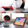 AdirMi Case for Samsung Galaxy Tab S6 Lite 10.4" 2020/2022 (SM-P610/ P615/ P613/ P619), Military Grade Shockproof Case with 360 Rotate Hand Strap/Stand & Shoulder Strap & S Pen Holder,Green view 4