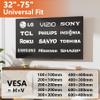 Fulifix Drywall No Stud TV Wall Mount, Studless TV Wall Mount for 32-75 Inch TVs up to 150 lbs, Max VESA 600x400mm Easy Install No Drill Drywall TVs Bracket with Bubble Level, Include All Hardware view 2