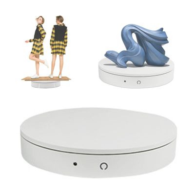 DOZPAL 35cm Rotating Display Stand 360 Degrees Motorized Turntable Display Stand for Photography Video Shooting Props Jewelry, 80kg/170pounds Loading,White