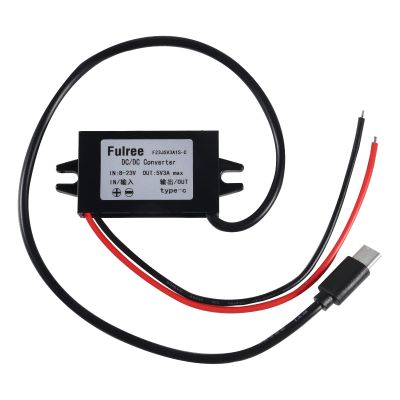 DIANN 12V to 5V 3A 15W Buck Converter Module - Type-C USB DC Power Adapter - Car Power Converter