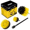 Drill Brush Attachment Set - 4 Piece Cleaning Kit for Bathroom Surfaces, Grout, Floor, Tub, Shower, Tile, Kitchen and Car - Electric Multi-Purpose Scrubber view 1