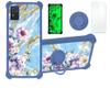 Consumer Cellular Avid 589 Z5158 Case Compatible with Zte Avid 589 Phone Case Cover [with Tempered Glass Screen Protector][Hard PC + Soft Silicone][Ring Support] [Gold Glitter+Luminous] JSL-SZH view 1