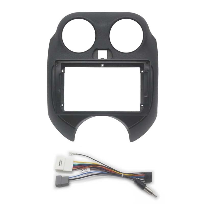 9 inch Car Fascia Panel for for Nissan Micra/March 2010-17 Stereo Frame Harness