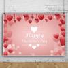 12x10ft Pink Valentine's Day Backdrops,Pink Love Heart Glitter Sequin Bokeh Happy Valentine's Day Photography Background for Newborn Bridal Shower Birthday Party Banner Decoration view 1