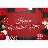10x6.5ft Happy Valentine's Day Photo Backdrop,Red Rose Love Heart Envelope Gift Rustic Wooden Photography Background for Bridal Shower Valentine Day Dessert Cake Table Decoration view 3