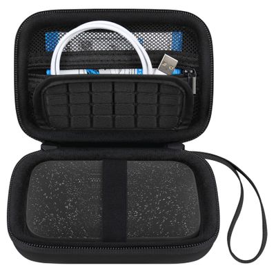Canboc Hard Case for HP Sprocket 2x3 Portable Instant Photo Printer, Zipper Mesh Pocket fits Photo Paper and Cable, Black