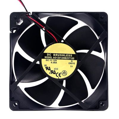 AG12012HB257100 DC12V 0.36A 12025 12cm 2-Wire Cooling Fan