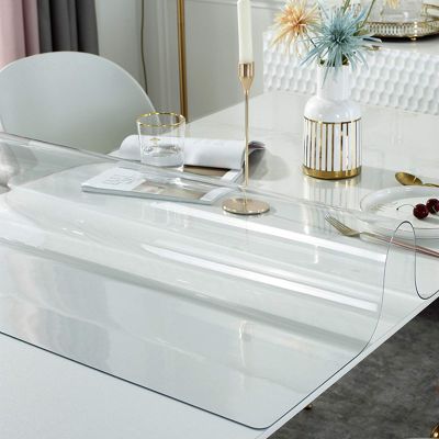 3mm Heavy Duty Table Protector,PVC Rounded Corners Clear Table Cover Protector,Bar Dining Tabletop Furniture Pad,Water Proof Easy Clean Transparent Tablecloth (100x150cm/39x59in)