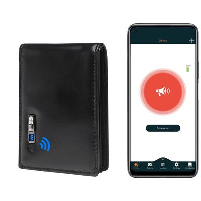 1Pc Smart Wallet for Men, GPS Tracker Card Finder, Slim Card Holder, Men (203Black1)