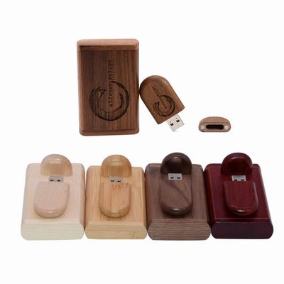 10 Pack 128GB Custom USB Flash Drive Personalized Logo,Wooden Bean USB Pendrive, Wood USB Thumb Drive Memory Stick Free Customize Company Wedding Photography Vedio Logo Box (10 Pack 128GB)