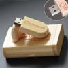 10 Pack 4GB Custom USB Flash Drive Personalized Logo,Wooden Bean USB Pendrive, Wood USB Thumb Drive Memory Stick Free Customize Company Wedding Photography Vedio Logo Box (10 Pack 4GB) view 4