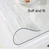 3mm Heavy Duty Table Protector,PVC Rounded Corners Clear Table Cover Protector,Bar Dining Tabletop Furniture Pad,Water Proof Easy Clean Transparent Tablecloth (90x150cm/35x59in) view 2