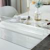 3mm Heavy Duty Table Protector,PVC Rounded Corners Clear Table Cover Protector,Bar Dining Tabletop Furniture Pad,Water Proof Easy Clean Transparent Tablecloth (50x100cm/20x39in) view 1
