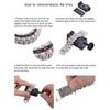 FitTurn Jewelry Bling Bands Compatible with Wahoo ELEMNT Rival Band for Women Men, Replacement Diamond Rhinestone Bracelet Metal Strap With adjustment tool for Wahoo ELEMNT Rival Running/Multisport GPS Smartwatch (RoseGold) view 4