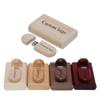 10 Pack 2GB Custom USB Flash Drive Personalized Logo,Wooden Bean USB Pendrive, Wood USB Thumb Drive Memory Stick Free Customize Company Wedding Photography Vedio Logo Box (10 Pack 2GB) view 1