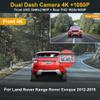 Fitcamx Front 4K and Rear 1080P Dash Cam Suitable for Land Rover Range Rover Evoque 2012 2013 2014 2015 L538 (Model A), OEM Style, Dual HD Video WiFi, Loop Recording, G-Sensor, Easy to Use, 128GB Card view 3