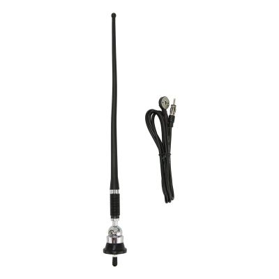 Car Radio Passive Antenna, Soft Rubber Built in Amplifier Flexible Mast FM AM Stereo Antennae for Boat Car RV Motorhome ATV UTV Tractor Motorcycle Yacht