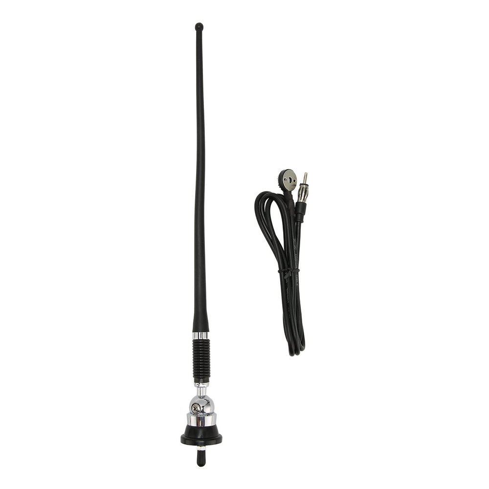 Car Radio Passive Antenna, Soft Rubber Built in Amplifier Flexible Mast FM AM Stereo Antennae for Boat Car RV Motorhome ATV UTV Tractor Motorcycle Yacht