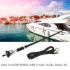Car Radio Passive Antenna, Soft Rubber Built in Amplifier Flexible Mast FM AM Stereo Antennae for Boat Car RV Motorhome ATV UTV Tractor Motorcycle Yacht view 3