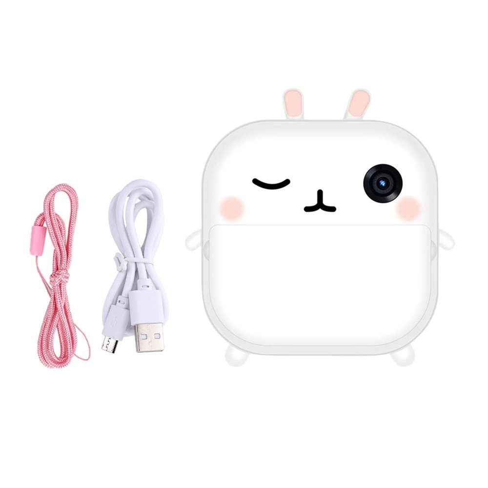 FXNFXLA Kids Camera Instant Print, Ink Free Printing Video Camera, 2.4 Inch Screen 12MP / 1080P HD Video Camera, Gift for Girls Boys 3-12 Years Old(Color:A)