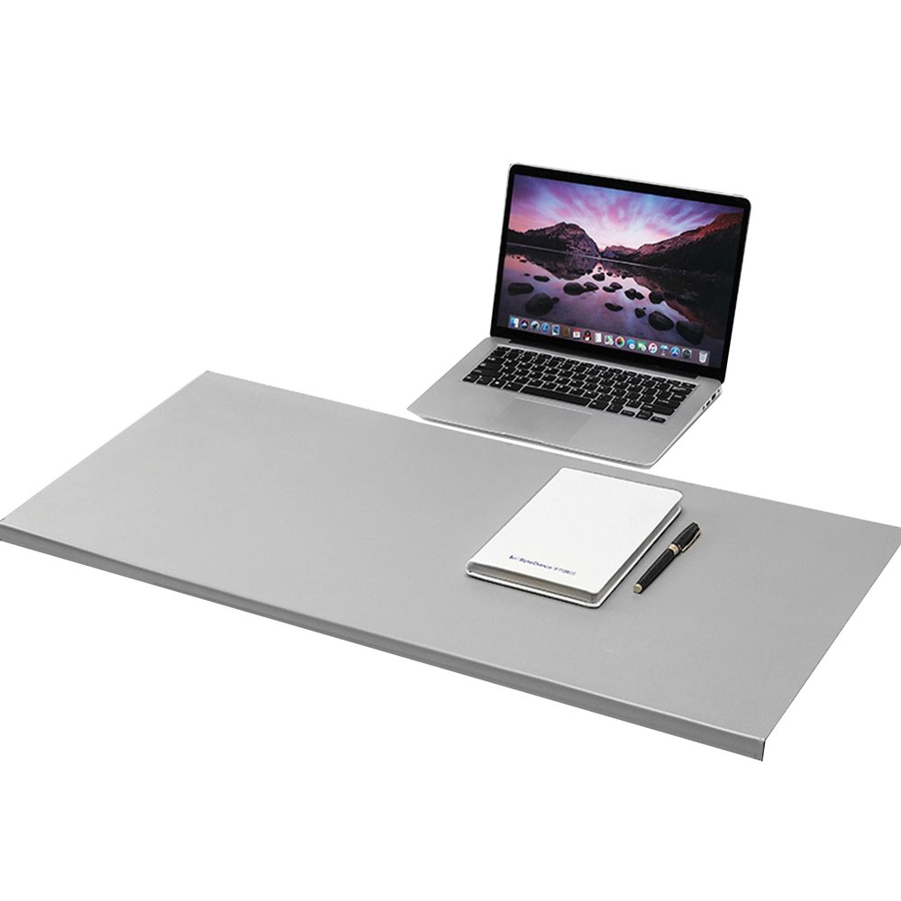 Large Desk Protector Pad, Office Mouse Pad Desk Mat, Home Writing Pad, Executive Office Desk Pad Protector, Waterproof Desktops Mat with Edge Lip Protection,90x40cm,Gray