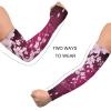 Dussdil Rose Red Cherry Blossoms Gardening Arm Sleeves Flowers Farm UV Sun Protection Cooling Arm Sleeves for Garden Farm Women Men with Thumb Hole view 4