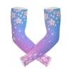 Dussdil Pink Cherry Floral Blossoms Diamond Gardening Arm Sleeves Farm UV Sun Protection Cooling Arm Sleeves for Garden Farm Women Men with Thumb Hole view 2