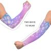 Dussdil Pink Cherry Floral Blossoms Diamond Gardening Arm Sleeves Farm UV Sun Protection Cooling Arm Sleeves for Garden Farm Women Men with Thumb Hole view 4
