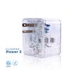 Clamper 3-Outlet Surge Protector 1800 Joules, 1875W, for TV, PC, Xbox, PS5, Refrigerators and Other Appliances (Compact Wall Surge Protector), iCLAMPER Power 3, 1-Pack Clear view 2