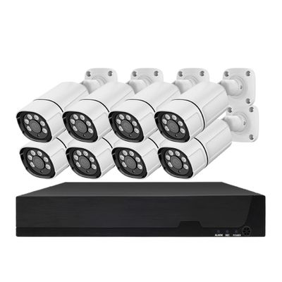 8CH 4K Poe Security Camera System with Audio Recording, Outdoor 8MP H.265+ Cameras NVR Kit, Home HD POE Surveillance NVR Kit with Night Vision, Motion Detection