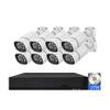 8CH 4K Poe Security Camera System Built-in Audio, Outdoor 8MP H.265+ Cameras NVR Kit with 2T Hard Drive, Home Surveillance NVR Kit with Motion Detection view 1