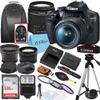 Canon EOS Rebel T7 Digital SLR Camera with EF-S 18-55mm Zoom Lens + SanDisk 128GB Memory Card + Tripod + Case + Wideangle Lenses + ZeeTech Accessory Bundle (20pc Bundle) (Renewed) view 1