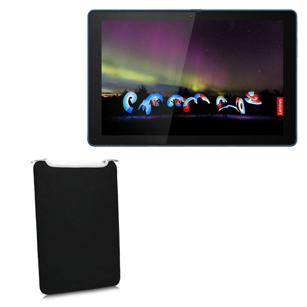 BoxWave Case Compatible with Lenovo 10w (82ST) - SlipSuit, Soft Slim Neoprene Pouch Protective Case Cover - Jet Black