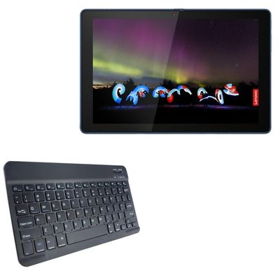 BoxWave Keyboard Compatible with Lenovo 10w (82ST) - SlimKeys Bluetooth Keyboard, Portable Thin with Chiclet-Style Keys - Jet Black