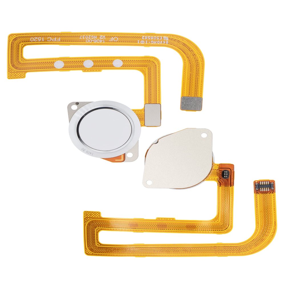 Replacement Fingerprint Reader With Flex Cable Compatible For Motorola Moto G Fast (XT2045-3 / 2020) (Pearl White)