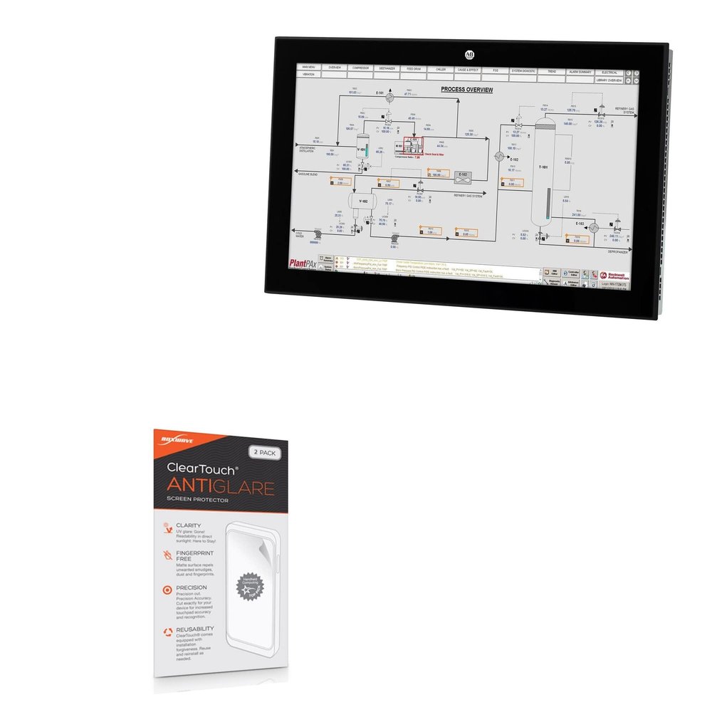 BoxWave Screen Protector Compatible with Allen Bradley ASEM 6300M Industrial Monitors (19 in) - ClearTouch Anti-Glare (2-Pack), Anti-Fingerprint Matte Film Skin