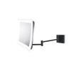 WS Bath Collections Beauty 500T Beauty 8-5/16" W x 8-11/16" H Modern Rectangular Framed Bathroom Wall Mirror with LED Lighting - Matte Black view 1