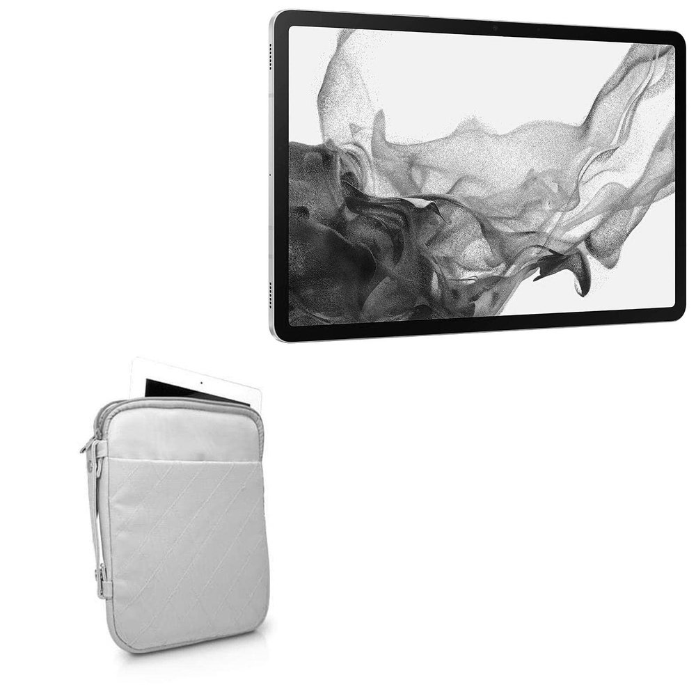 BoxWave Case Compatible with Samsung Galaxy Tab S8 - Quilted Carrying Bag, Soft Synthetic Leather Cover w/Diamond Design - Cool Grey