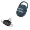 BoxWave Smart Gadget Compatible with JBL Clip 4 - AllReader SD Card Reader, microSD Card Reader SD Compact USB - Jet Black view 1