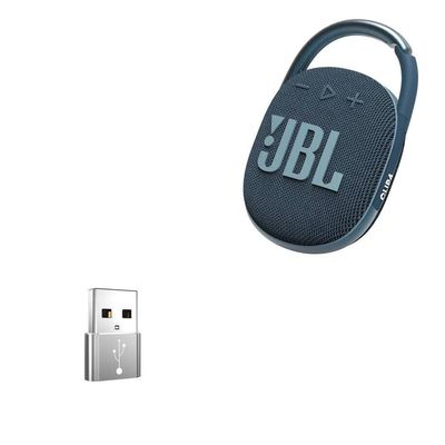 BoxWave Adapter Compatible with JBL Clip 4 - USB-A to C PortChanger (5-Pack), Type-C OTG Convert Charging Data Adapter - Metallic Silver