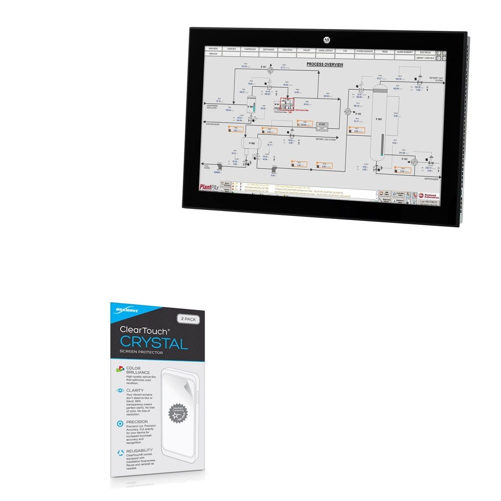 BoxWave Screen Protector Compatible with Allen Bradley ASEM 6300M Industrial Monitors (12.1 in) - ClearTouch Crystal (2-Pack), HD Film Skin - Shields from Scratches