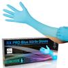 Raxwell Long Dishwashing Gloves - XX-Large, Blue, 50 Count - Disposable Nitrile Rubber Waterproof & Chemical Resistant Extended Cuff - Kitchen Gloves for Washing Dishes & Household Cleaning view 1