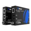 OREI KVM 4K HDMI Over Ethernet Extender Balun Over CAT6/7 Cable 4K@60Hz Upto 230 Feet - 2 USB 1.1 Ports, Supports Keyboard and Mouse USB HDMI Loop Out, Power Over Cable view 1