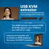 OREI KVM 4K HDMI Over Ethernet Extender Balun Over CAT6/7 Cable 4K@60Hz Upto 230 Feet - 2 USB 1.1 Ports, Supports Keyboard and Mouse USB HDMI Loop Out, Power Over Cable view 4