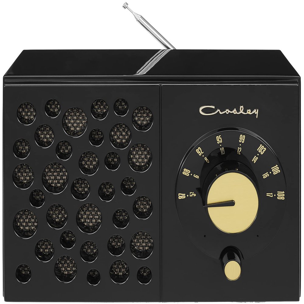 Crosley CR3042A-BK Maverick Portable AM/FM Radio with Bluetooth Receiver, Black