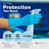 Raxwell Dishwashing Gloves - Small, Blue, 50 Count - Waterproof Nitrile Rubber Kitchen Gloves for Washing Dishes & Household Cleaning view 4